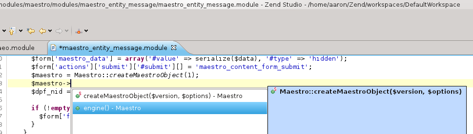 Zend Studio code completion és Singleton pattern
